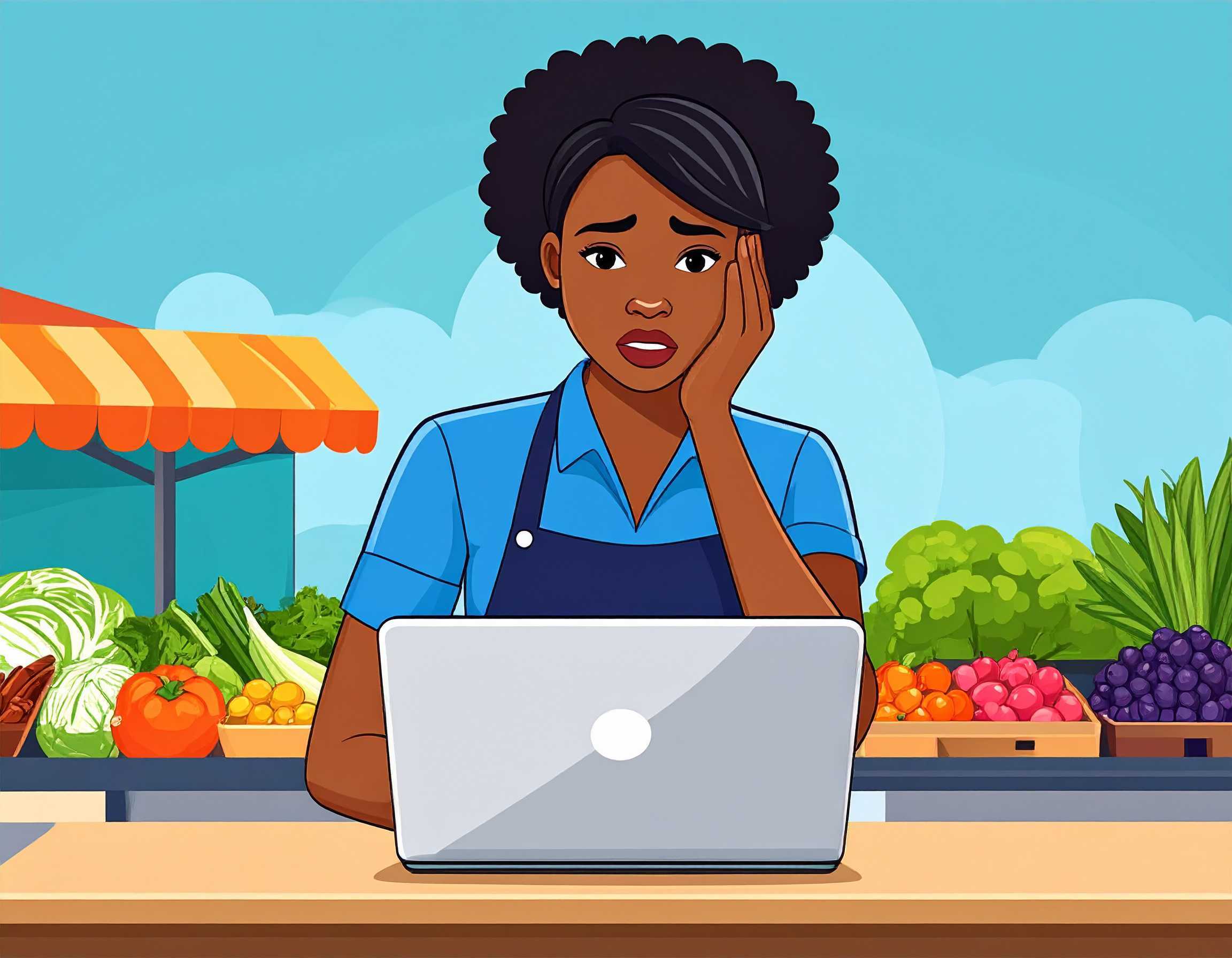 A worried Restaurant owner