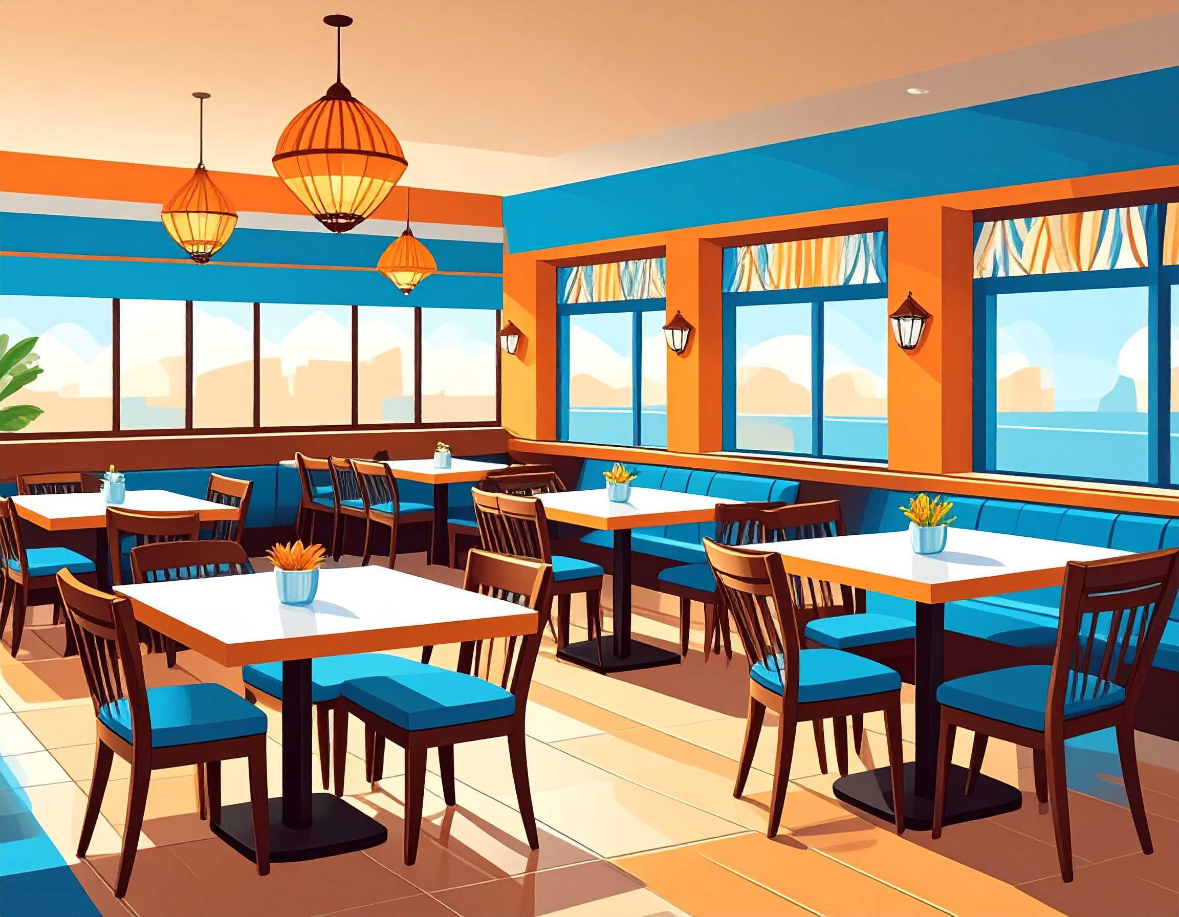 An Empty Restaurant.